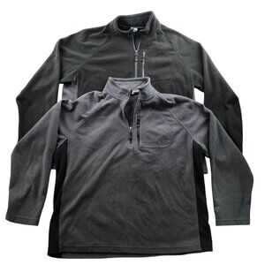 Starter Men's Fleece Jackets Size XL Lot of Two 1/4 Zip Pullover Stand Collar Co